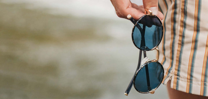 Blue Coral*Walnut*Blue + Blue Coral*Walnut*Blue Polarized | Shwood Hawthorne Acetate Sunglasses Blue Coral